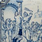 Delfts plaquette, 18e-eeuw - Aardewerk - 1700-1750, Antiek en Kunst