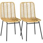 TRUUSK Eetkamerstoel 2-delige Set Keukenstoel Met Rugleuning, Huis en Inrichting, Stoelen, Verzenden, Nieuw