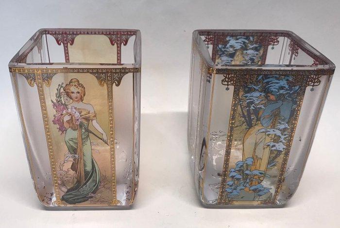 Goebel Artis Orbis - Vaas (2) - Kristal - Windlichten A., Antiek en Kunst, Curiosa en Brocante