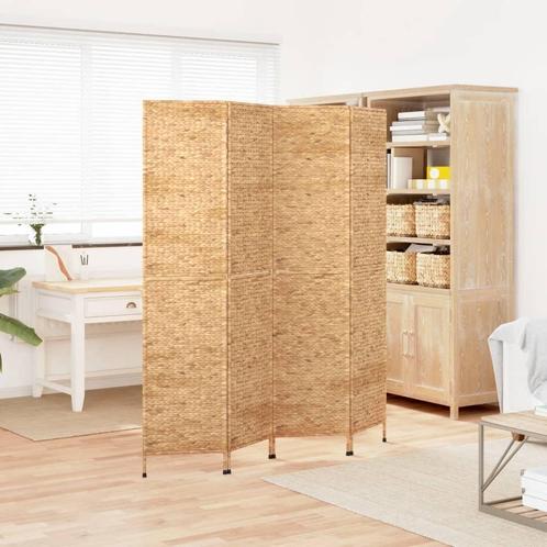 vidaXL Kamerscherm met 4 panelen 163x180 cm waterhyacint, Huis en Inrichting, Woonaccessoires | Kamerschermen, Nieuw, Verzenden