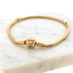 Gouden Pandora armband; Snake Chain | 21 cm (dames sieraad), Sieraden, Tassen en Uiterlijk, Overige merken, Goud, Gebruikt, Ophalen of Verzenden