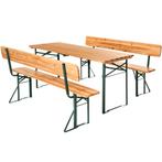 Biertafelset Frank II, 3-delig, inklapbaar, met rugleuningen, Huis en Inrichting, Stoelen, Verzenden, Nieuw