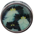 Pillendoosje Kim Haskins katten - zwart/witte katten - 5x2cm, Ophalen of Verzenden, Nieuw