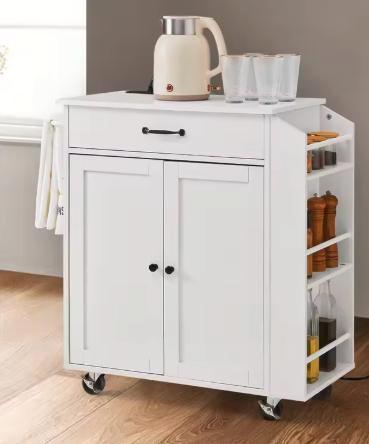 Keukentrolley met Stopcontact, Kast, Lade en Wielen – 86 cm, Huis en Inrichting, Keuken | Keukenelementen, Nieuw, Verzenden