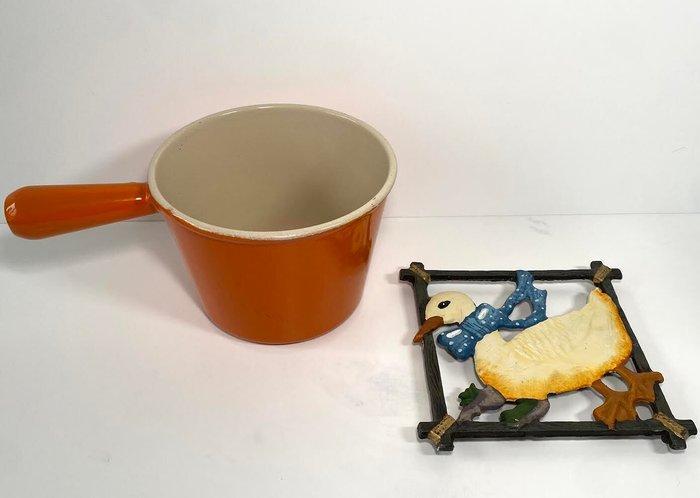 Le Creuset - Steelpan (2) - Gepolijste emaillen, Antiek en Kunst, Antiek | Keukenbenodigdheden