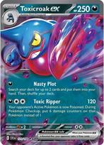 Toxicroak EX 131/198 Scarlet&Violet, Hobby en Vrije tijd, Verzamelkaartspellen | Pokémon, Ophalen of Verzenden, Nieuw, Losse kaart