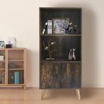 Boekenkast wandkast Stoer industrieel vintage design 120 cm, Huis en Inrichting, Kasten | Boekenkasten, Verzenden, Nieuw