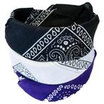 Fako Fashion® - 3-Pack Paisley Bandana - Boeren Zakdoek -, Verzenden, Nieuw