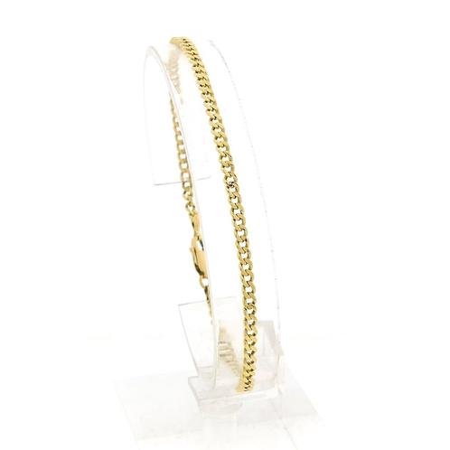 Gouden gourmetschakel armband | 20 cm (heren armband), Sieraden, Tassen en Uiterlijk, Armbanden, Overige kleuren, Gebruikt, Goud