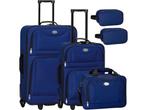 Trolley Reiskofferset / Kofferset Athen - 5-delig - Blauw, Verzenden, Nieuw