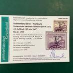 Bohemen en Moravië 1938 - Rumburg : 4 Kc zegels met wir sind, Gestempeld