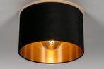 Rietveld Plafondlampen - Zwart, Goud - Stof, Metaal, Verzenden, Nieuw