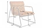 Retro fauteuil MUSTANG LOUNGER mosterdgeel fluweel met, Huis en Inrichting, Fauteuils, Ophalen of Verzenden, Nieuw