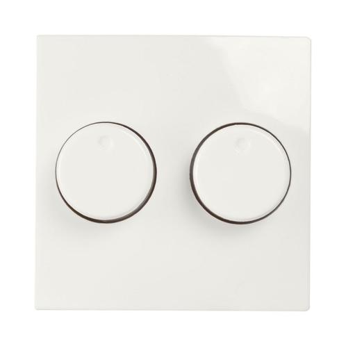 ION | Centraalplaat dimmerknop Duo | Alpin wit | E1 serie, Doe-het-zelf en Verbouw, Elektra en Kabels, Schakelaar, Nieuw, Ophalen of Verzenden