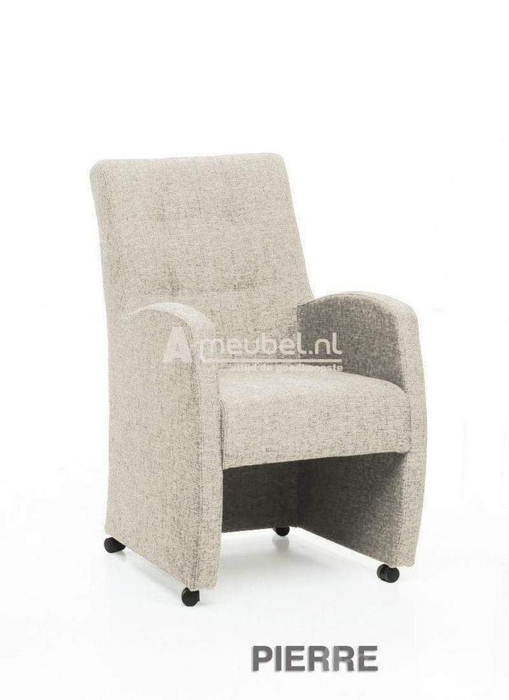 Eetkamerstoel Pierre - eetkamerstoelen - Creme, Huis en Inrichting, Stoelen, Nieuw, Stof