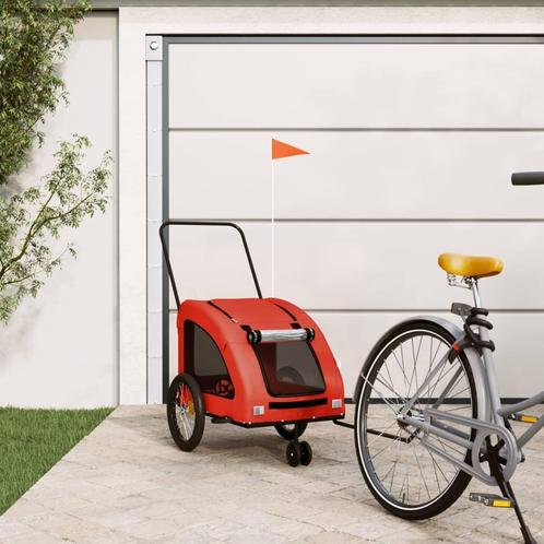 vidaXL Hondenfietstrailer oxford stof en ijzer oranje en, Dieren en Toebehoren, Overige Dieren-accessoires, Nieuw, Verzenden