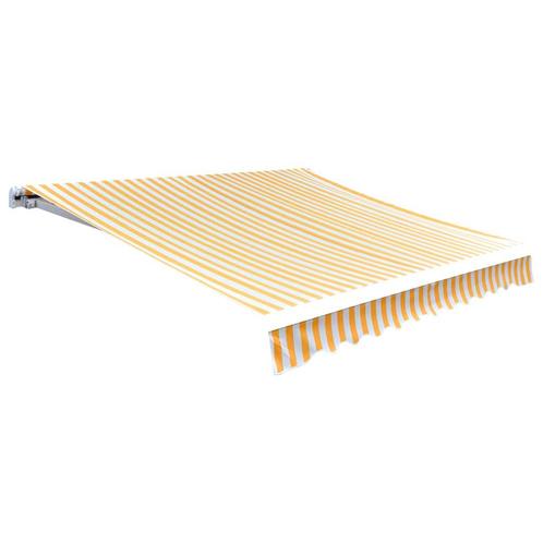 vidaXL Luifeldoek 450x300 cm canvas oranje en wit, Tuin en Terras, Zonneschermen, Nieuw, Verzenden