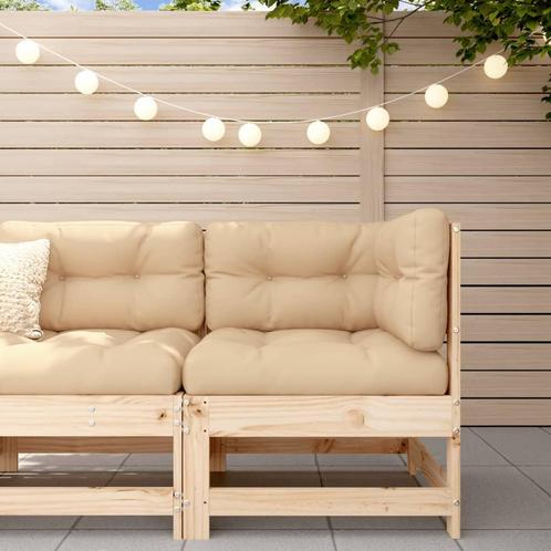 vidaXL Hoekbank met kussens massief grenenhout, Tuin en Terras, Tuinsets en Loungesets, Nieuw, Verzenden