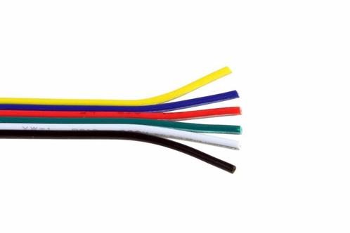 RGB CCT verlengkabel - 6 aderig - per meter - 6x 0.34mm2, Doe-het-zelf en Verbouw, Elektra en Kabels, Overige typen, Nieuw, Ophalen of Verzenden