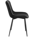 Set van 6 stoelen Monroe fluweellook - zwart, Huis en Inrichting, Stoelen, Nieuw, Verzenden