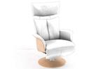 Relaxfauteuil Heesch - relaxfauteuils - Wit, Nieuw, Wit, Stof