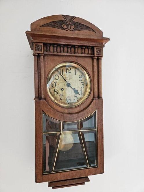Wandklok - Hout - 1920-1930, Antiek en Kunst, Antiek | Klokken