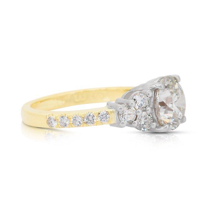Ring - 18 karaat Geel goud, Witgoud - 2.72ct. tw. Diamant, Sieraden, Tassen en Uiterlijk, Ringen