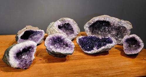 Amethist, Celestien, Septarie, Versteend Hout, Bergkristal., Verzamelen, Mineralen en Fossielen, Ophalen