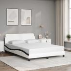 Hoofdbord Bed Zwart Wit | Massief Hout | Laatste Stuk!, Verstelbaar, Eenpersoons, Wit, Nieuw