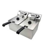 HCB Dubbele friteuse - 2 x 9 liter - 2 x 230V - RVS, Verzenden, Nieuw in verpakking, Fornuis, Frituur en Grillen