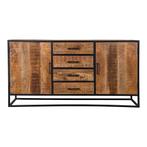 Dressoir Mangohout Lowen 165 cm, Huis en Inrichting, Kasten | Dressoirs, Verzenden, 150 tot 200 cm, Nieuw, Industriële meubels