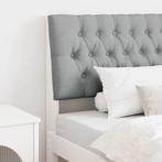 vidaXL Gestoffeerd hoofdbord Lichtgrijs 100 cm Massief, Verzenden, Nieuw, Wit, Hout
