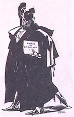 Berlijnse hoogleraar van de oorlog op spotprent (Lithos), Verzenden