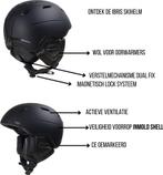 IRBIS Skihelm extra comfortabel - Zwart en Wit, Verzenden, Nieuw, Helm of Bescherming