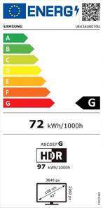 Samsung UE43AU8070 - 43 inch - 4K LED - 2021, Audio, Tv en Foto, Televisies, Verzenden, Zo goed als nieuw