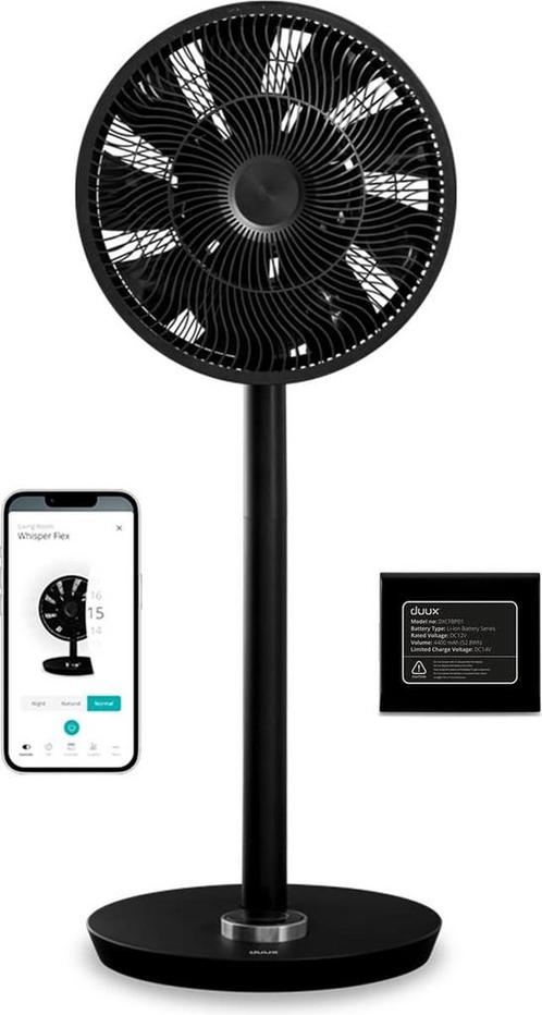 Duux Whisper Flex - Smart Statiefventilator met Dock &amp;, Witgoed en Apparatuur, Ventilatoren, Zo goed als nieuw, Ophalen of Verzenden
