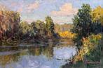 Sergei Flitov (1964) - Reflets Dorés sur la Rivière au, Antiek en Kunst, Kunst | Schilderijen | Klassiek
