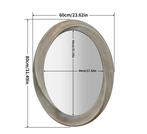 Ovale Barok Wandspiegel Zilver Klassieke Decor Spiegel 60x80, Verzenden, Nieuw