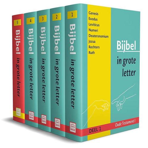 Bijbel in grote letter (complete set, géén ontbrekende delen, Boeken, Godsdienst en Theologie, Zo goed als nieuw, Verzenden