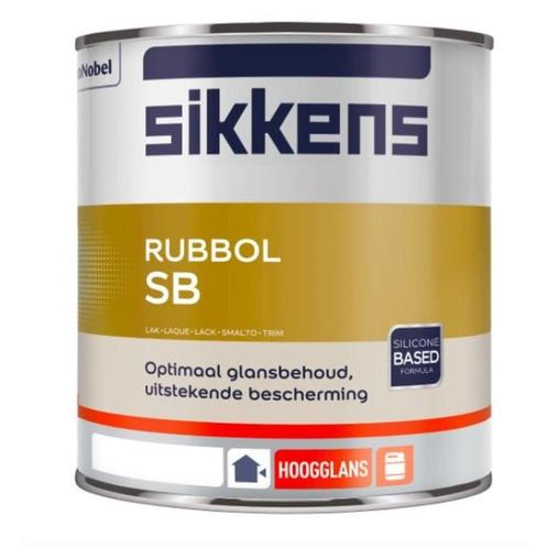 SIKKENS RUBBOL SB - ral 9010 - 1 liter - AKZO NOBEL, Doe-het-zelf en Verbouw, Verf, Beits en Lak, Verf, Overige kleuren, Nieuw