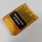 Oranje Transparant 15 Blocks Memorycard Playstation 1, Ophalen of Verzenden, Nieuw