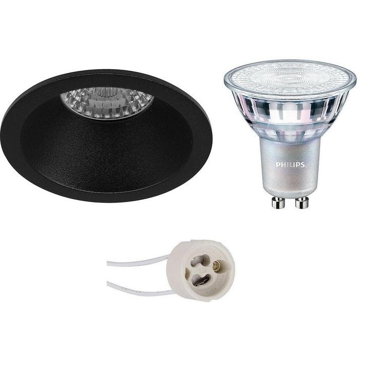 GU10 Inbouwspot Set - Mat Nikkel - Rond - Waterdicht IP65 -, Huis en Inrichting, Lampen | Spots, Plafondspot of Wandspot, Nieuw