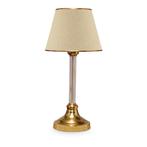 [lux.pro] Tafellamp Paisley 45 cm E27 messing en beige, Huis en Inrichting, Lampen | Tafellampen, Nieuw, Verzenden
