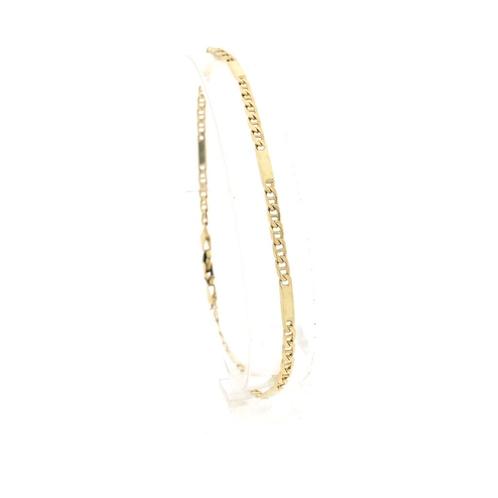 Gouden Figaro schakel armband; 21 cm | Heren (heren armband), Sieraden, Tassen en Uiterlijk, Armbanden, Overige kleuren, Gebruikt