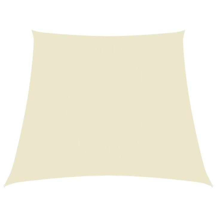 vidaXL Zonnezeil trapezium 2/4x3 m oxford stof crèmekleurig, Tuin en Terras, Zonneschermen, Nieuw, Verzenden