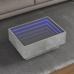 vidaXL Salontafel met LED 70x50x30 cm bewerkt hout, Huis en Inrichting, Tafels | Salontafels, Verzenden, Nieuw, Overige houtsoorten