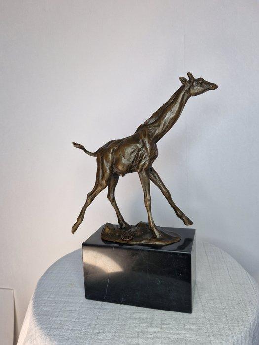 Milo (1910-1978) - Beeld, Bronzen giraf - 26 cm - Brons,, Antiek en Kunst, Curiosa en Brocante