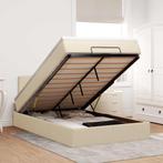 vidaXL Bed poef met matras en LEDs 120x190 cm stof, Verzenden, Nieuw, 190 cm of minder, Twijfelaar