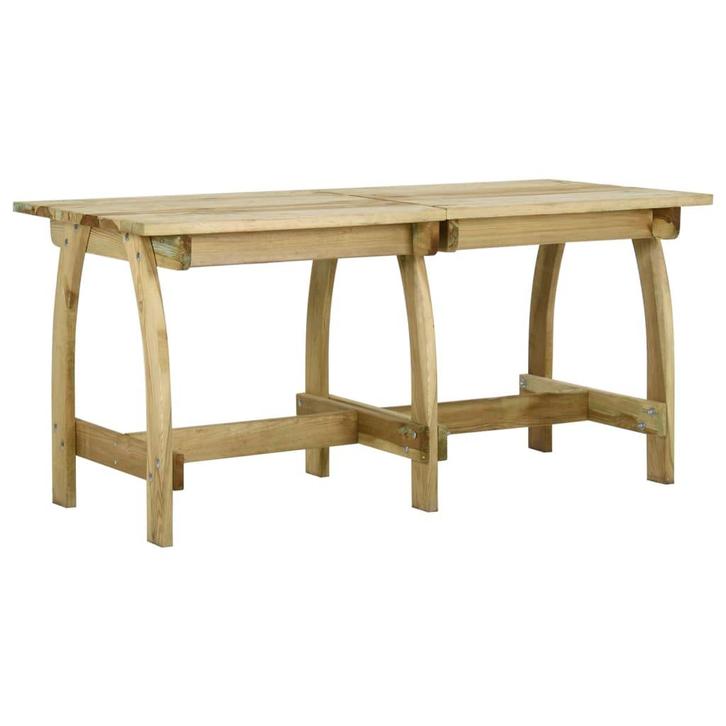 vidaXL Tuintafel 160x74x75 cm geïmpregneerd grenenhout, Tuin en Terras, Tuintafels, Nieuw, Verzenden