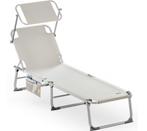Ligbed Ibiza Creme 190x59x29cm Alu Zonnescherm (Stoelen), Verzenden, Nieuw
